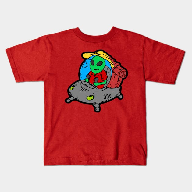 Tourist Alien Kids T-Shirt by Solenoid Apparel